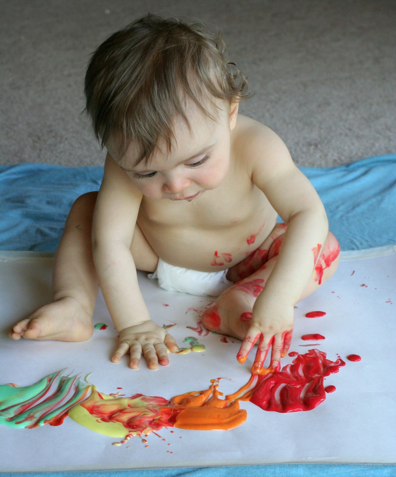 Scented Edible No-Cook Fingerpaint Recipe for Babies and Toddlers